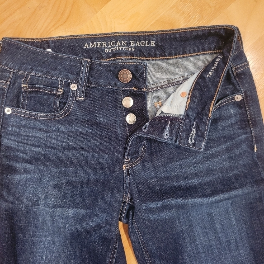 American Eagle Denim Jeans Tomgirl Size 0 - Picture 3 of 7